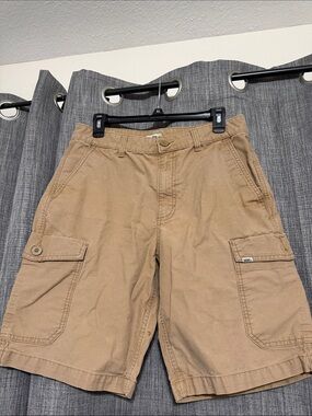 Vans Tan Cargo Shorts with Utility Pockets